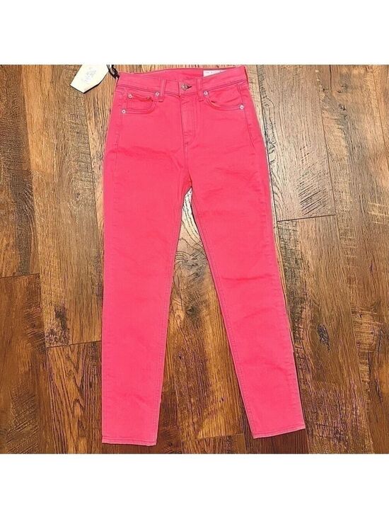 rag & bone Denim - 𝅺rag & BONE hot pink skinny high rise jeans.  Size 24